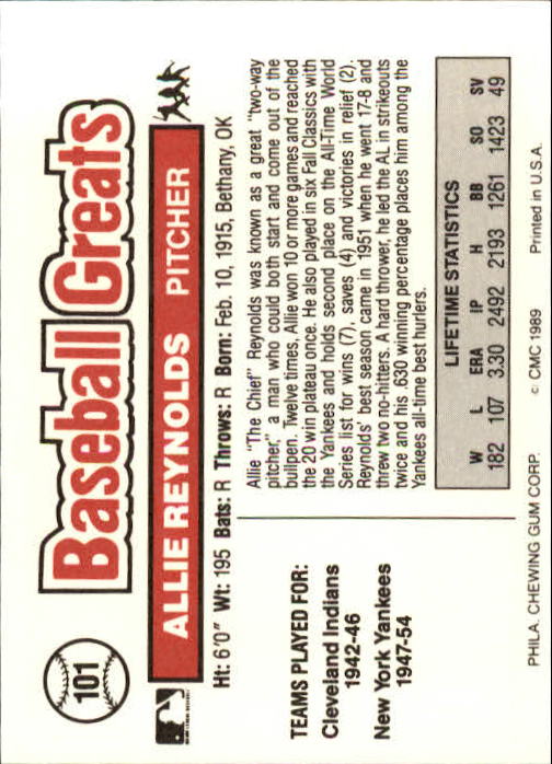 B3453- 1989 Swell Baseball Greats Card #s 1-135 -You Pick- 15+ FREE US SHIP - Picture 199 of 263