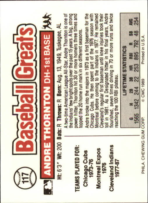 B3453- 1989 Swell Baseball Greats Card #s 1-135 -You Pick- 15+ FREE US SHIP - Picture 229 of 263