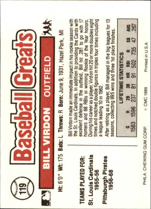 B3453- 1989 Swell Baseball Greats Card #s 1-135 -You Pick- 15+ FREE US SHIP - Picture 233 of 263