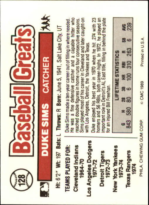 B3453- 1989 Swell Baseball Greats Card #s 1-135 -You Pick- 15+ FREE US SHIP - Picture 251 of 263