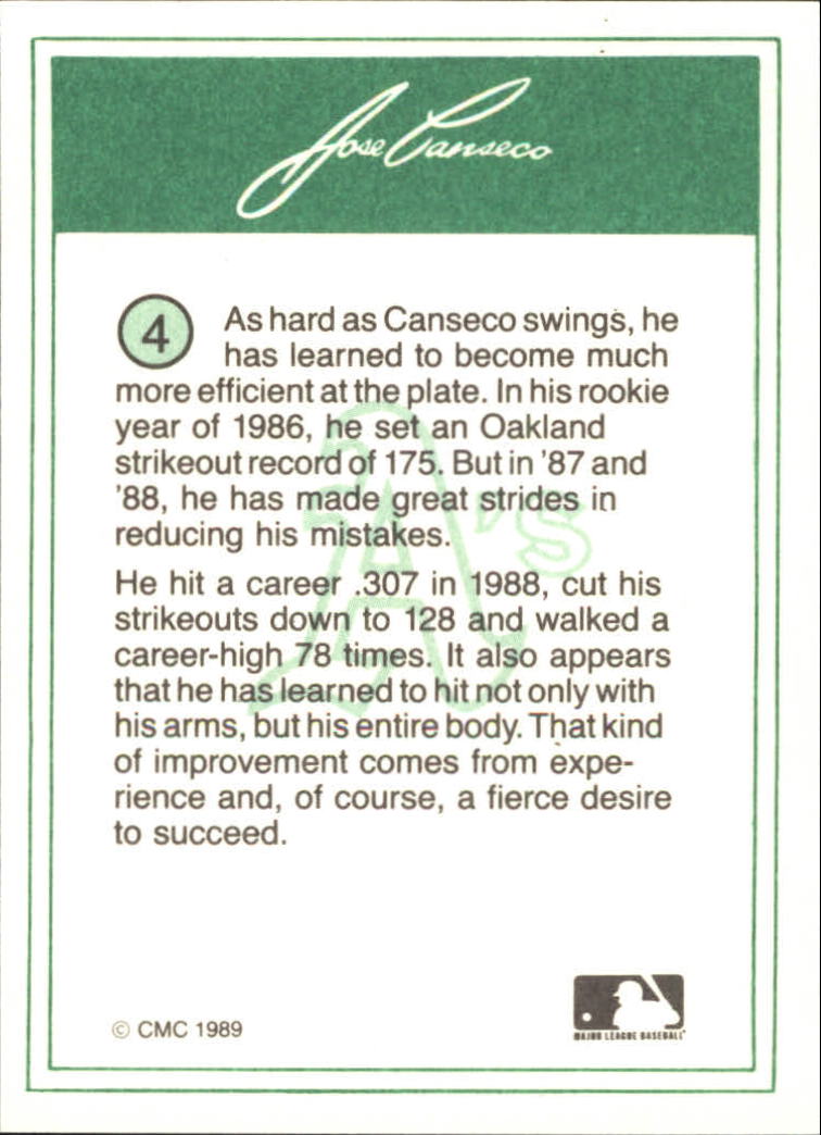 B7066- 1989 Cmc Canseco Jose Baseball Card # S 1-20 -du Pick- 15 + Free US - Bild 9 von 41