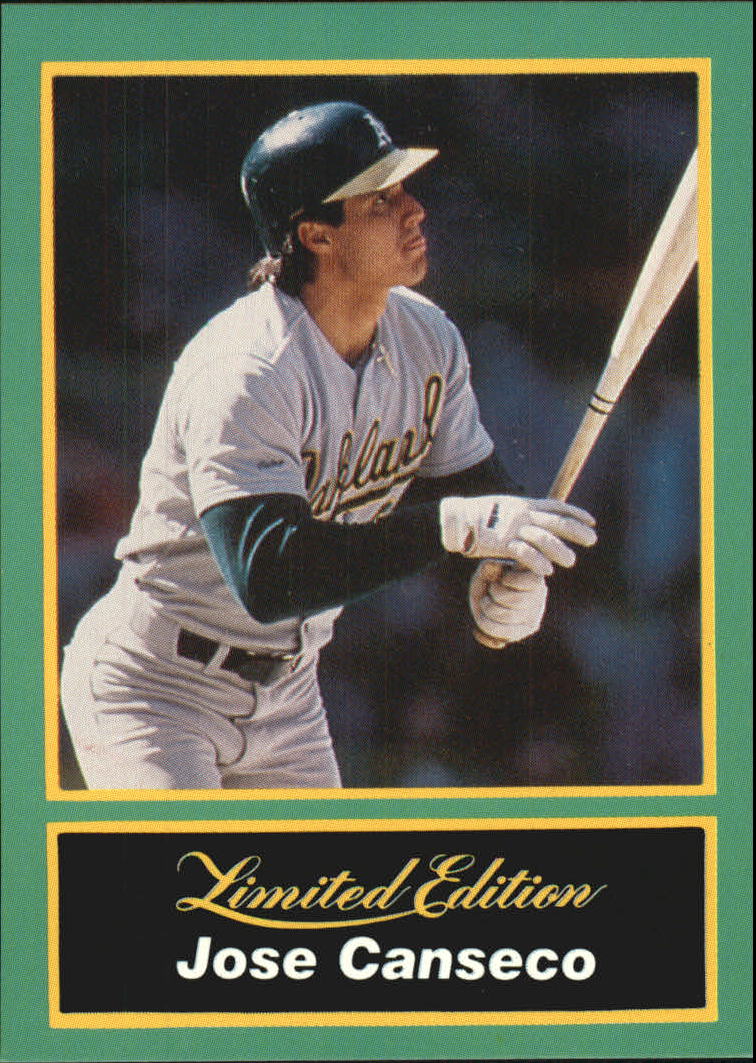 1989 CMC Canseco #20 Jose Canseco/Admiring his hit at/plate with tong