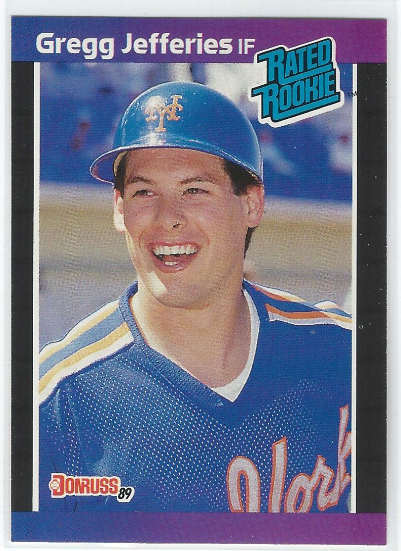 1989 Donruss Gregg Jefferies 35 Rated Rookie New York Mets Baseball Card,  in 2023