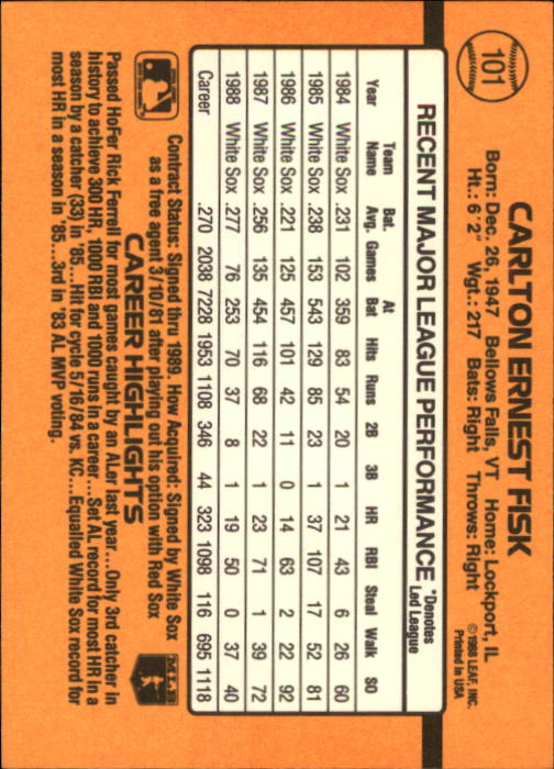A9832- 1989 Donruss Baseball Cards 1-250 +Rookies -You Pick- 15+ FREE US SHIP - Picture 201 of 497