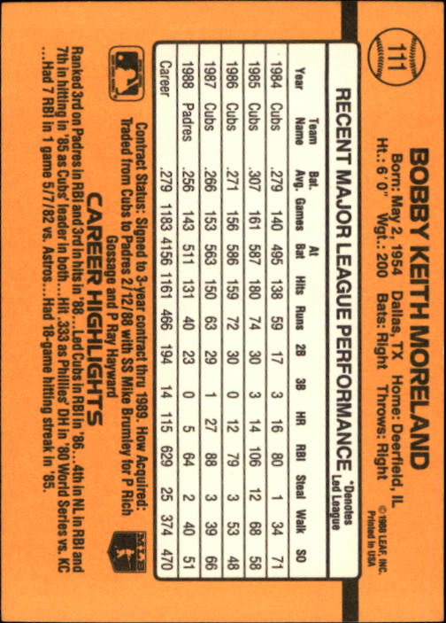A9832- 1989 Donruss Baseball Cards 1-250 +Rookies -You Pick- 15+ FREE US SHIP - Picture 221 of 497