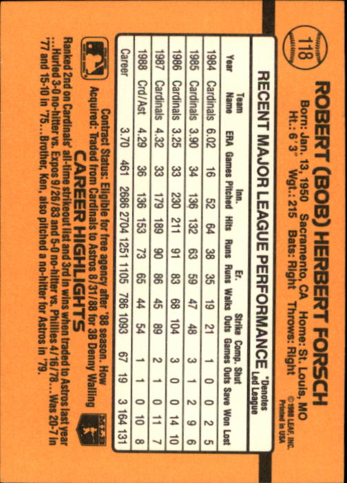A9832- 1989 Donruss Baseball Cards 1-250 +Rookies -You Pick- 15+ FREE US SHIP - Picture 235 of 497
