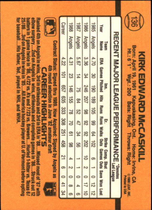A9832- 1989 Donruss Baseball Cards 1-250 +Rookies -You Pick- 15+ FREE US SHIP - Picture 271 of 497