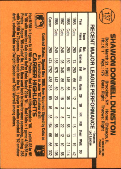 A9832- 1989 Donruss Baseball Cards 1-250 +Rookies -You Pick- 15+ FREE US SHIP - Picture 273 of 497