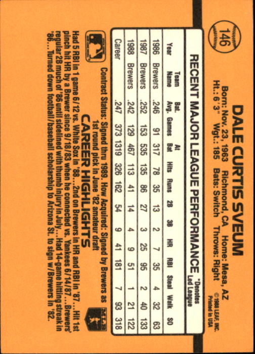 A9832- 1989 Donruss Baseball Cards 1-250 +Rookies -You Pick- 15+ FREE US SHIP - Picture 291 of 497