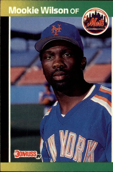 Mookie Wilson autographed baseball card (New York Mets) 1989 Donruss #152