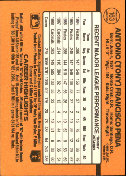 A9832- 1989 Donruss Baseball Cards 1-250 +Rookies -You Pick- 15+ FREE US SHIP - Picture 325 of 497