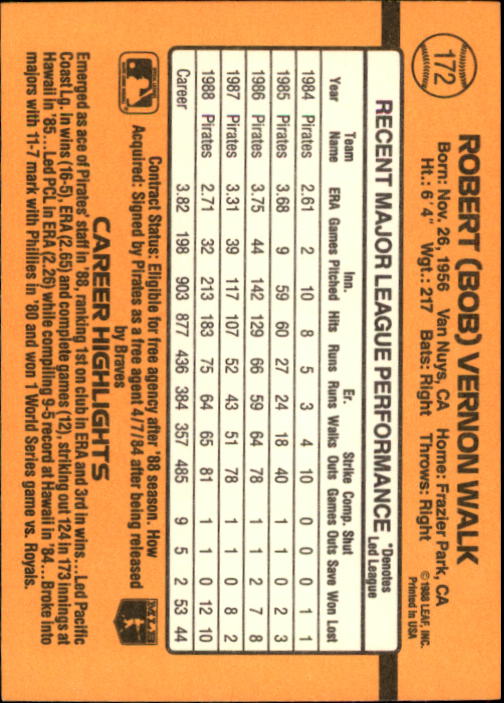A9832- 1989 Donruss Baseball Cards 1-250 +Rookies -You Pick- 15+ FREE US SHIP - Picture 343 of 497