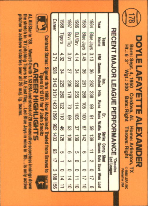 A9832- 1989 Donruss Baseball Cards 1-250 +Rookies -You Pick- 15+ FREE US SHIP - Picture 355 of 497