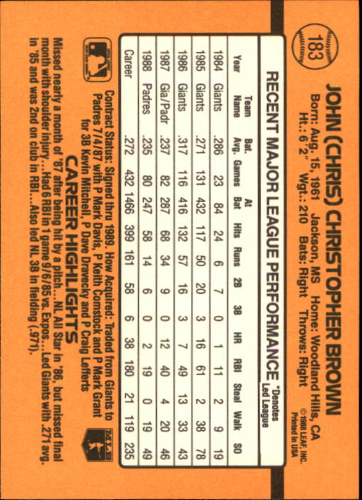 A9832- 1989 Donruss Baseball Cards 1-250 +Rookies -You Pick- 15+ FREE US SHIP - Picture 365 of 497