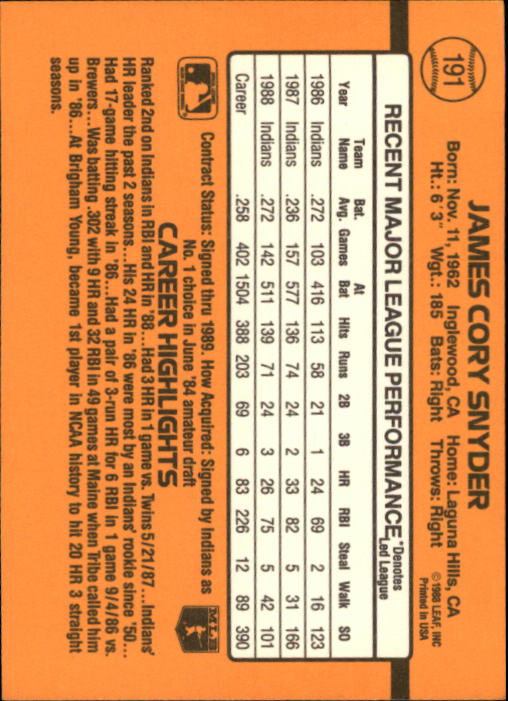 A9832- 1989 Donruss Baseball Cards 1-250 +Rookies -You Pick- 15+ FREE US SHIP - Picture 381 of 497