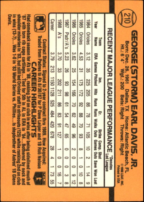 A9832- 1989 Donruss Baseball Cards 1-250 +Rookies -You Pick- 15+ FREE US SHIP - Picture 417 of 497