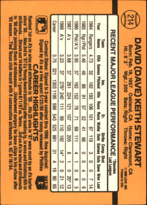 A9832- 1989 Donruss Baseball Cards 1-250 +Rookies -You Pick- 15+ FREE US SHIP - Picture 425 of 497
