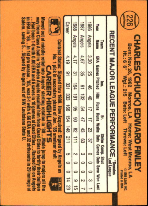 A9832- 1989 Donruss Baseball Cards 1-250 +Rookies -You Pick- 15+ FREE US SHIP - Picture 449 of 497