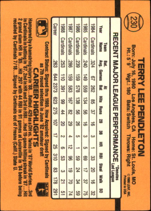 A9832- 1989 Donruss Baseball Cards 1-250 +Rookies -You Pick- 15+ FREE US SHIP - Picture 457 of 497