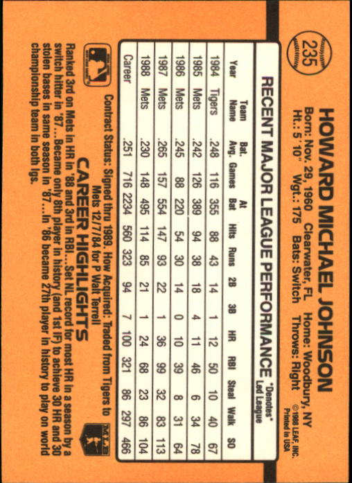 A9832- 1989 Donruss Baseball Cards 1-250 +Rookies -You Pick- 15+ FREE US SHIP - Picture 467 of 497