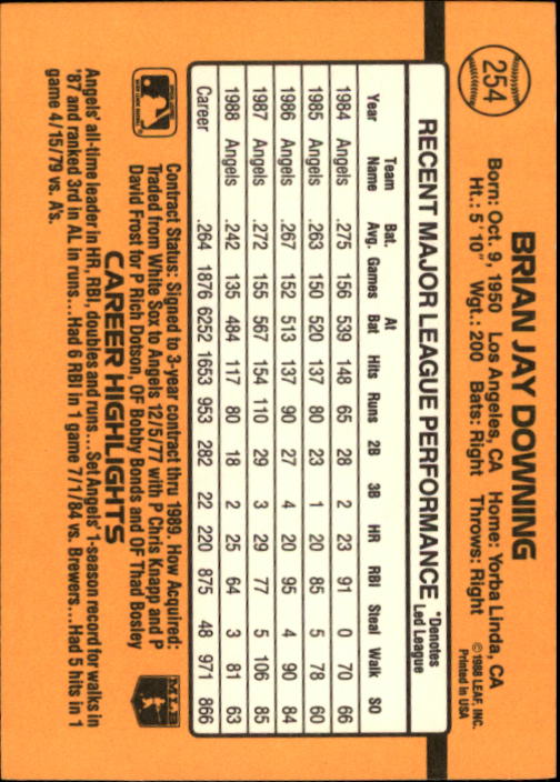 A9832- 1989 Donruss Baseball #'s 251-500 +Rookies -You Pick- 15+ FREE US SHIP - Picture 9 of 501