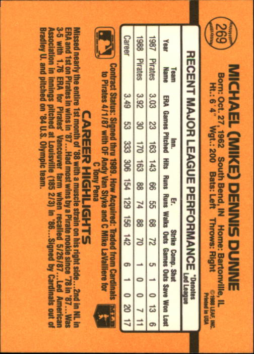 A9832- 1989 Donruss Baseball #'s 251-500 +Rookies -You Pick- 15+ FREE US SHIP - Picture 39 of 501