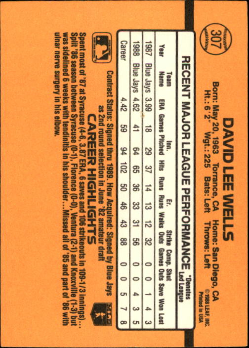 A9832- 1989 Donruss Baseball #'s 251-500 +Rookies -You Pick- 15+ FREE US SHIP - Picture 115 of 501