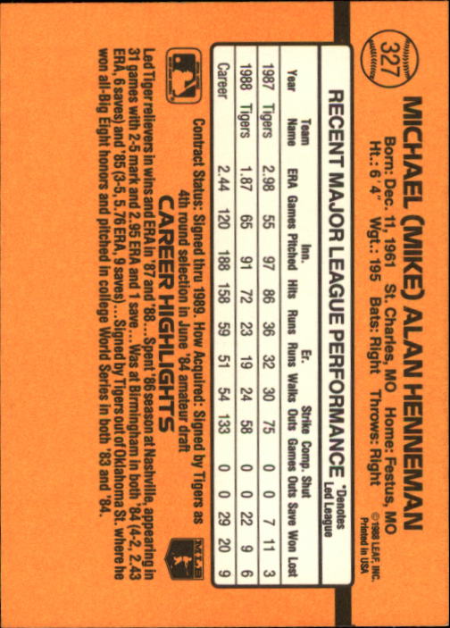 A9832- 1989 Donruss Baseball #'s 251-500 +Rookies -You Pick- 15+ FREE US SHIP - Picture 155 of 501