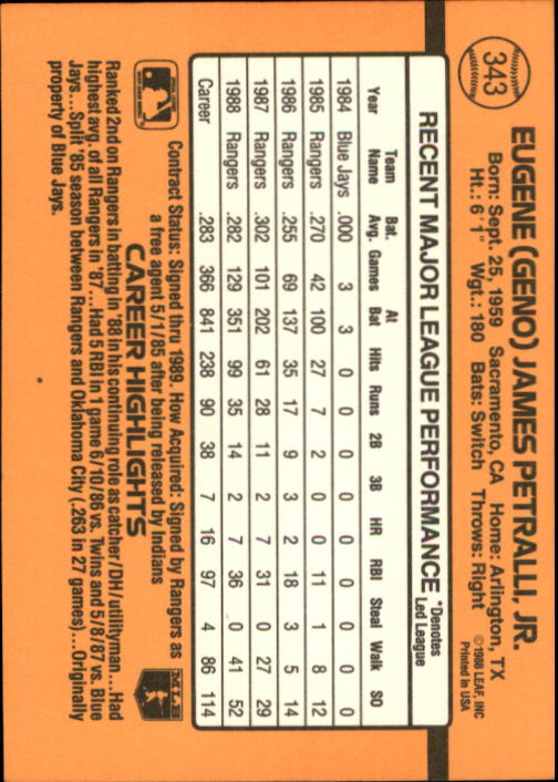 A9832- 1989 Donruss Baseball #'s 251-500 +Rookies -You Pick- 15+ FREE US SHIP - Picture 187 of 501
