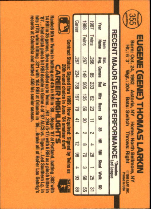 A9832- 1989 Donruss Baseball #'s 251-500 +Rookies -You Pick- 15+ FREE US SHIP - Picture 211 of 501