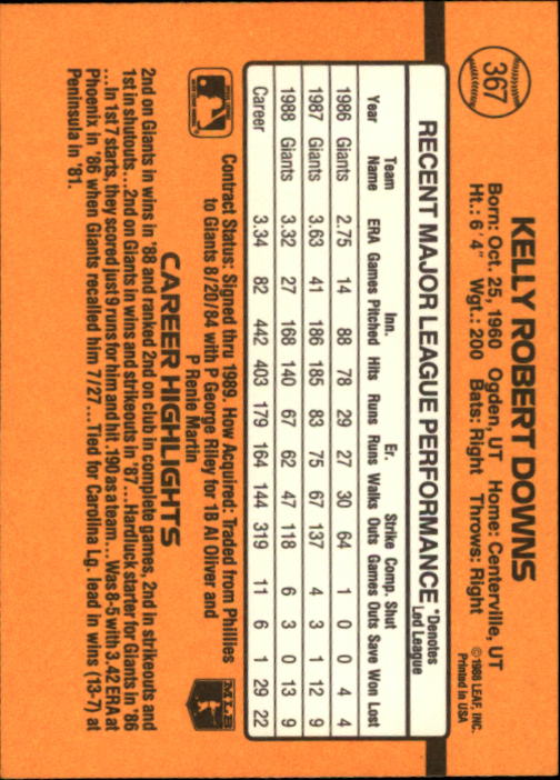 A9832- 1989 Donruss Baseball #'s 251-500 +Rookies -You Pick- 15+ FREE US SHIP - Picture 235 of 501
