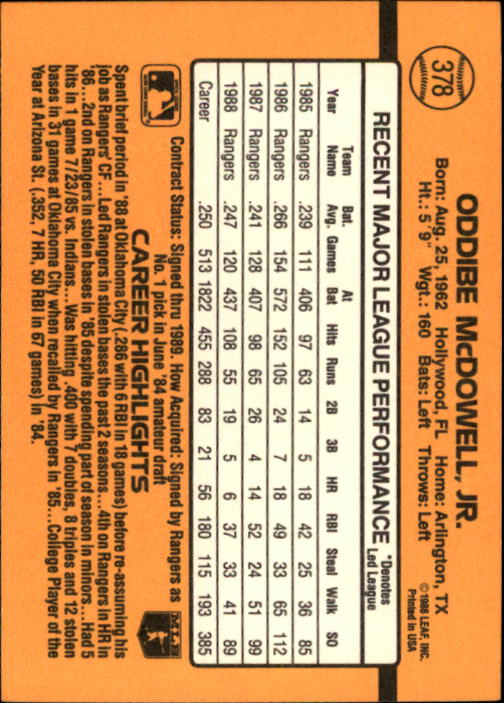 A9832- 1989 Donruss Baseball #'s 251-500 +Rookies -You Pick- 15+ FREE US SHIP - Picture 257 of 501
