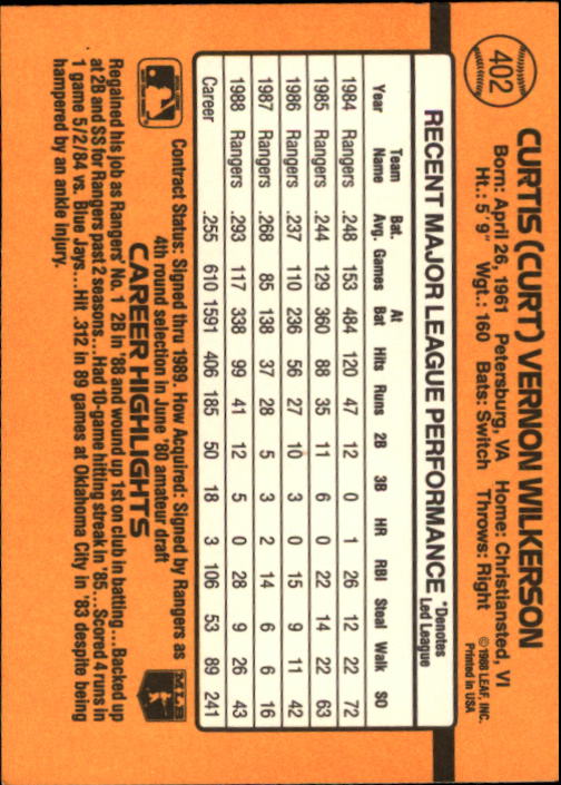 A9832- 1989 Donruss Baseball #'s 251-500 +Rookies -You Pick- 15+ FREE US SHIP - Picture 305 of 501