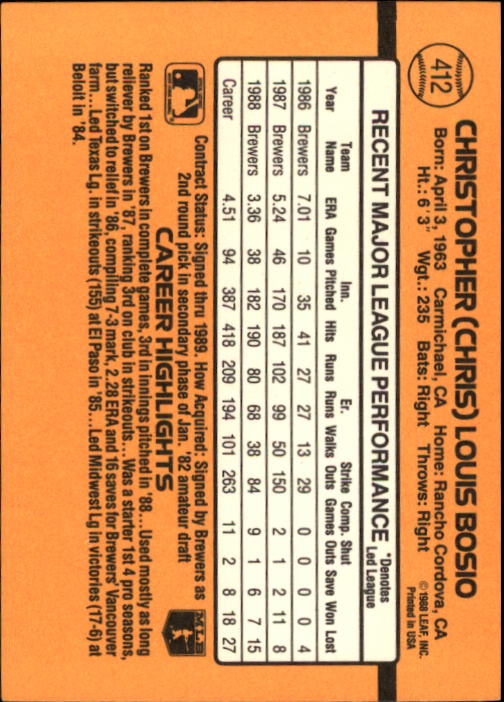 A9832- 1989 Donruss Baseball #'s 251-500 +Rookies -You Pick- 15+ FREE US SHIP - Picture 325 of 501