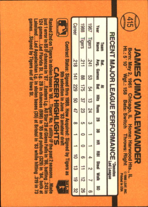 A9832- 1989 Donruss Baseball #'s 251-500 +Rookies -You Pick- 15+ FREE US SHIP - Picture 331 of 501