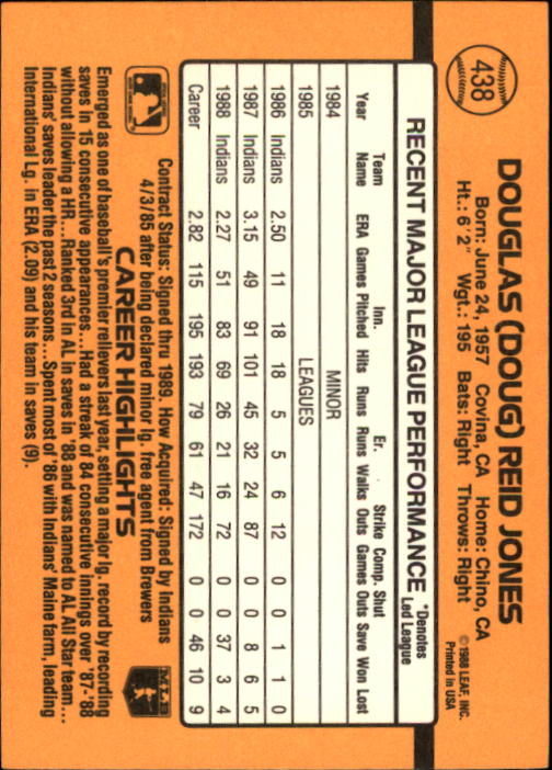 A9832- 1989 Donruss Baseball #'s 251-500 +Rookies -You Pick- 15+ FREE US SHIP - Picture 377 of 501