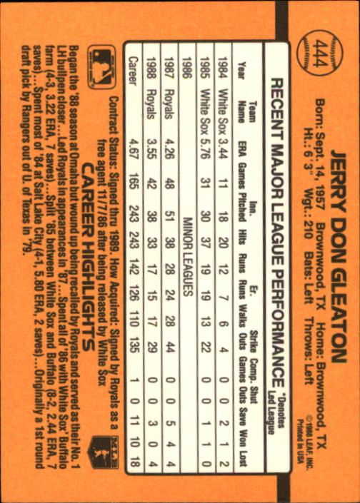 A9832- 1989 Donruss Baseball #'s 251-500 +Rookies -You Pick- 15+ FREE US SHIP - Picture 389 of 501