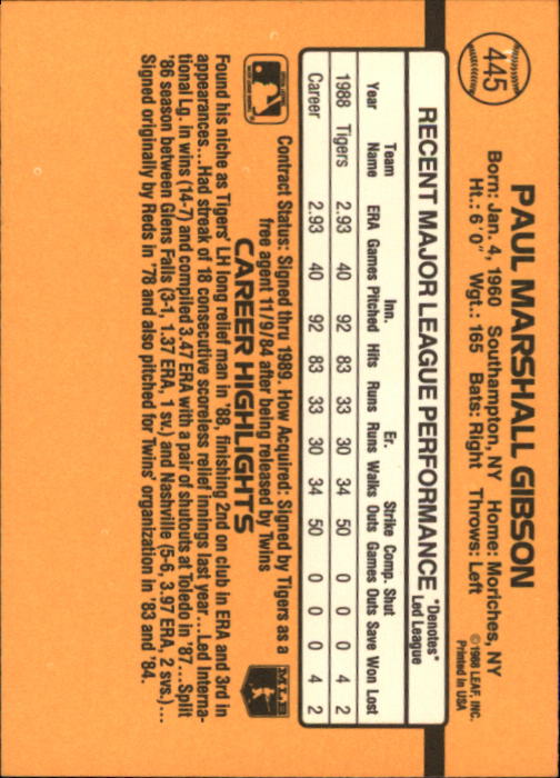 A9832- 1989 Donruss Baseball #'s 251-500 +Rookies -You Pick- 15+ FREE US SHIP - Picture 391 of 501