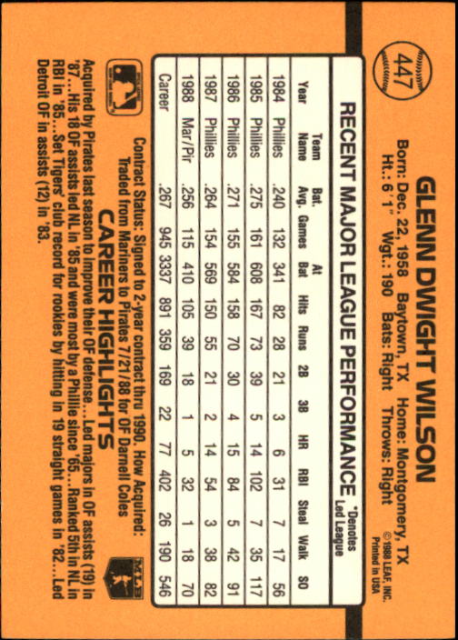 A9832- 1989 Donruss Baseball #'s 251-500 +Rookies -You Pick- 15+ FREE US SHIP - Picture 395 of 501