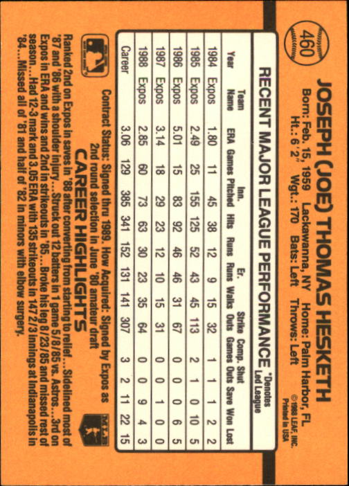 A9832- 1989 Donruss Baseball #'s 251-500 +Rookies -You Pick- 15+ FREE US SHIP - Picture 421 of 501