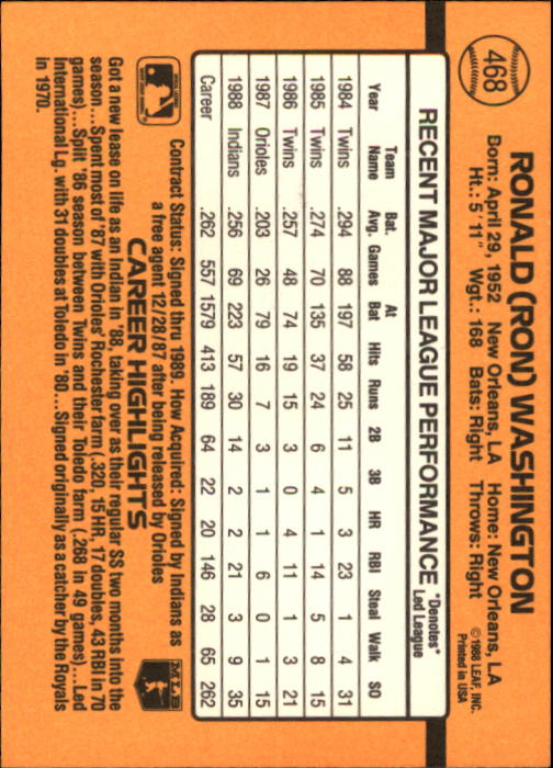 A9832- 1989 Donruss Baseball #'s 251-500 +Rookies -You Pick- 15+ FREE US SHIP - Picture 437 of 501