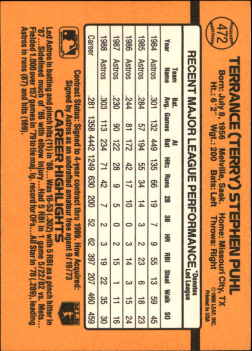 A9832- 1989 Donruss Baseball #'s 251-500 +Rookies -You Pick- 15+ FREE US SHIP - Picture 445 of 501