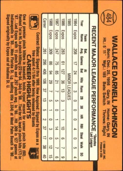 A9832- 1989 Donruss Baseball #'s 251-500 +Rookies -You Pick- 15+ FREE US SHIP - Picture 469 of 501