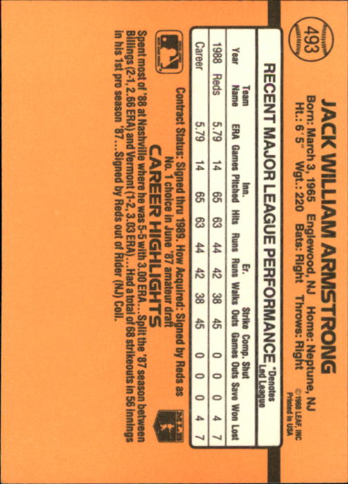 A9832- 1989 Donruss Baseball #'s 251-500 +Rookies -You Pick- 15+ FREE US SHIP - Picture 487 of 501