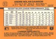 1989 Donruss Bonus MVP's #BC8 Andre Dawson back image
