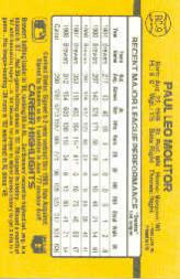 1989 Donruss Bonus MVP's #BC9 Paul Molitor UER/Brewers logo missing/the word Milwaukee back image