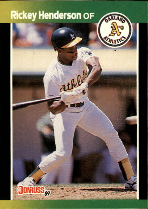 Oakland Athletics Rickey Henderson MLB BASEBALL 1989 Sports