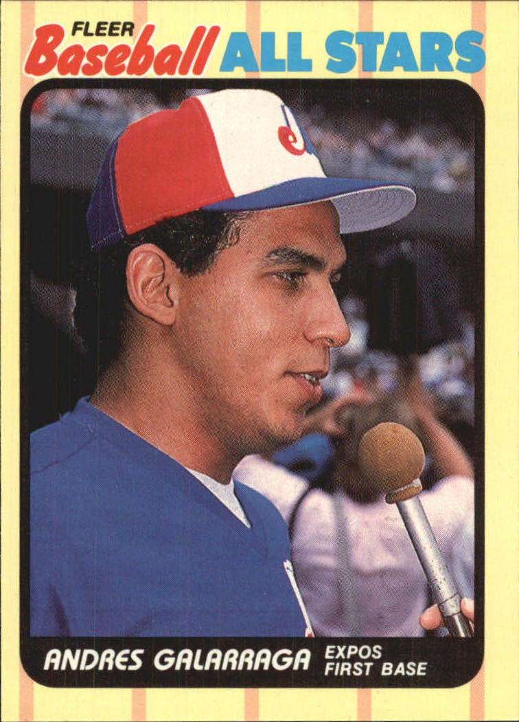 1989 Fleer Baseball All-Stars #13 Andres Galarraga