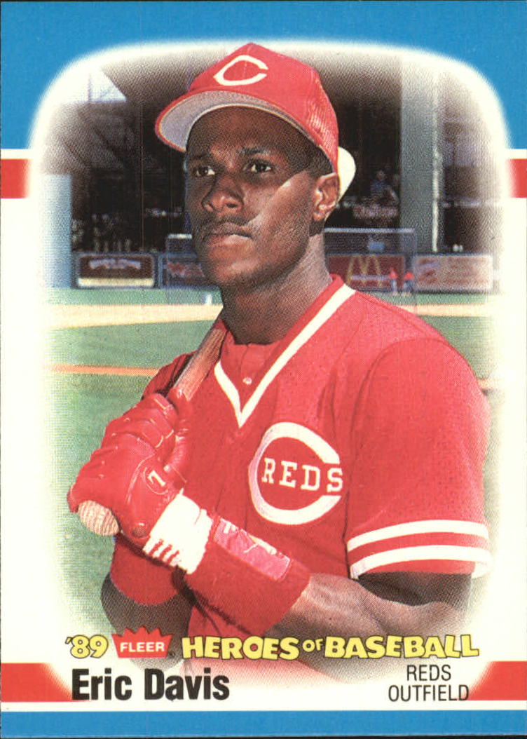 1989 Fleer Heroes of Baseball #10 Eric Davis - NM-MT - Burbank Sportscards