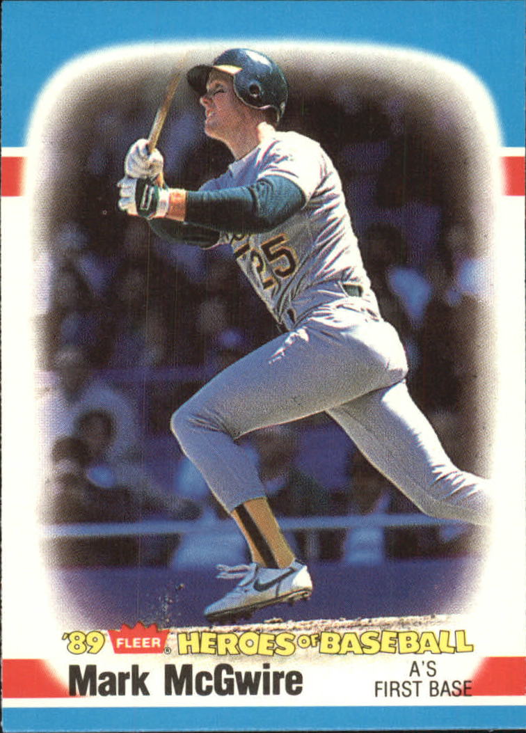 1989 Fleer Heroes of Baseball #28 Mark McGwire